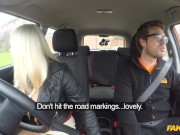 Fake Driving School - Glamour Model MILF with BIG TITS squirts and gets creampied 3/16