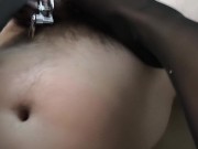 Mistress ignoring slave under desk and playing wih cock in chastity cage 7/16