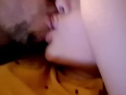 Hermanastro viene a darme las buenas noches y terminamos cogiendo a pelo con el pestillo puesto 5/16