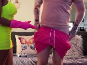 Wanking off the nerd with marigolds 12/16