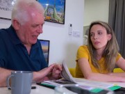 Sexy blonde incredible boobs gets penetrated by a horny grandpa 4/16