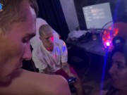 My best friend's wife had her mouth and pussy filled with cum at a house party 7/16