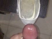 Fuck Pink High Heels Sandal and Cum in Well-Worn Sneaker 4/16