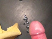 Stroking my hard cock until I cum 16/16