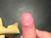 Stroking my hard cock until I cum 4/16