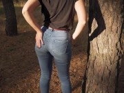 Hot Milf In Tight Jeans Teasing Her Amazing Ass In The Woods 11/16