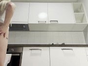 Big Ass Big Boobs Blonde Bored MILF Horny Housewife in a T-Shirt without a Bra takes her Panties Off 16/16