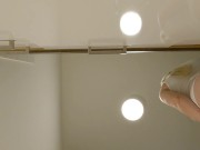 Big Ass Big Boobs Blonde Bored MILF Horny Housewife in a T-Shirt without a Bra takes her Panties Off 4/16