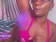 Bald Ebony Babe Sweaty Hairy Pits JOI 13/16