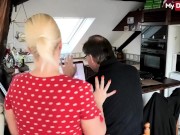 Cheating Mommy Housewife Sucks and Fucks Guy While Husband Is Working - Mydirtyhobby 2/16