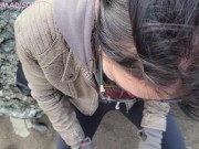 Public Blowjob on the Beach with Cumshot 1/16