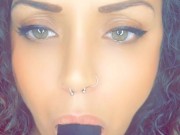 British hottie deep throat’s fat dildo 10/16