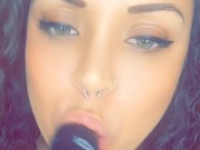 British hottie deep throat’s fat dildo 16/16