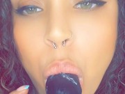 British hottie deep throat’s fat dildo 4/16