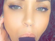 British hottie deep throat’s fat dildo 8/16