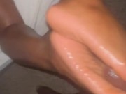 French tipped toes and huge bbc cumshot 10/16