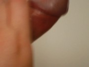 Close-up sensual teasing edging blowjob after a dry week results in a dripping mouth full of cream 2/16