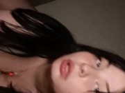 The gorgeous student wiggles her body. 4/16