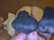 Made Stepbro cum with my feet 14/16