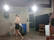 dirty beggar has a lucky day when asking for recyclables at the lady's house 2/16