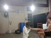 dirty beggar has a lucky day when asking for recyclables at the lady's house 5/16