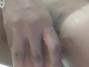 Giving myself pleasure in the bathroom makes me so horny that I pee on myself💦💦💦 13/16