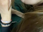 stepsis loves getting cum on her pussy after party