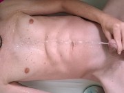 Slave man with spider gag pisses in his own mouth at the order of his mistress 7/16