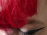 Thirsty Goth bimbo guzzles entire piss load non-stop 2/16