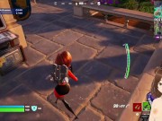 Elastic Girl's huge ass in a fortnite game - Jazziuu - Gameplay 10/16