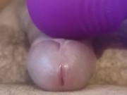 Orgasm from a vibrator, cum without hands 5/16
