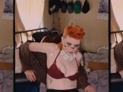 Smoking Hot Alt Girl finds creative way to go fuck herself plus 1st time nip/clit clamps 4/16