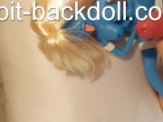 mini blue spit-backdoll 4 1/16