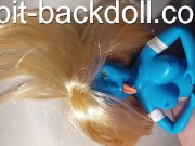 mini blue spit-backdoll 4 15/16
