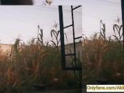 Village girl AKIILISA harvesting crop in the garden/Tshirt and panty sexy ass 16/16