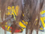 Big Ass & Huge Strong Boobs Desi Hot Maid wearing Saree & Blouse In Arabian Hotel! 10/16