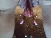 Pussy weights on pumped up pussy 4/16