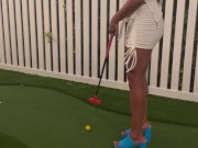 Playing gulf with hot Fijii shortie vibes 2/16