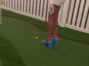 Playing gulf with hot Fijii shortie vibes 6/16