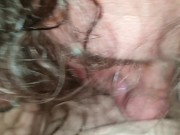 Fun with pussy and dick. Jerk lick suck fuck. Creampie her all the way. Cum drips out 7/16