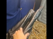 Me in girls skinny tight jeans and my doll Fortuna in black leather leggings like a imagination 1/16