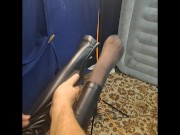 Me in girls skinny tight jeans and my doll Fortuna in black leather leggings like a imagination 2/16