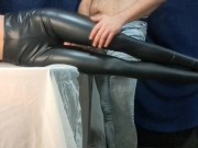 Me in girls skinny tight jeans and my doll Fortuna in black leather leggings like a imagination 5/16