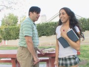 The black guy aroused his girlfriend and began to undress- PervMilfsnTeens 1/16