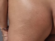 flashing pussy and tits on public loungers 10/16