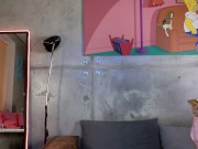 slowly playing with a dildo alone on the couch. 16/16