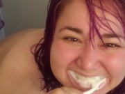 Fat BBW Girlfriend Brushing Teeth 10/16