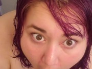 Fat BBW Girlfriend Brushing Teeth 3/16