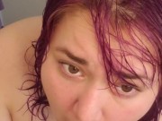 Fat BBW Girlfriend Brushing Teeth 8/16