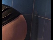 Streching out my pussy on a large dark dildo in the hotel bathtub 13/16